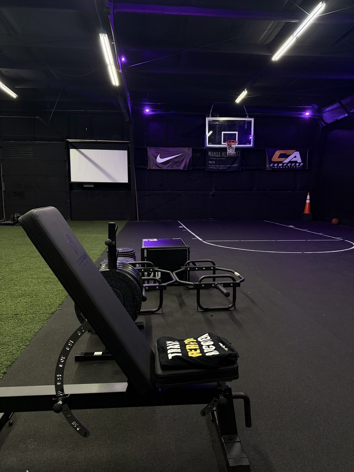 Strength training area at Compound Athletics